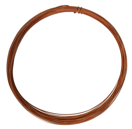 25' Half Round Half Hard Copper Wire - 18 Gauge