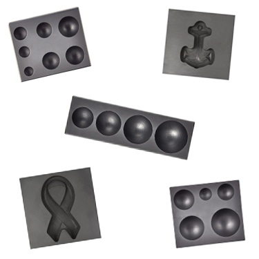 Homemaxs Graphite Mold Ingot Mold Metal Casting Smelting Mold Jewelry Making Supply, Size: 3x2.5cm
