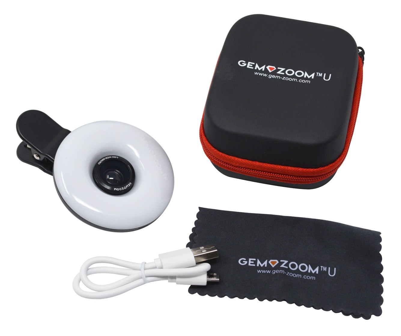 Gem-Zoom U - Universal Phone Camera Attachment 10X Macro Lens