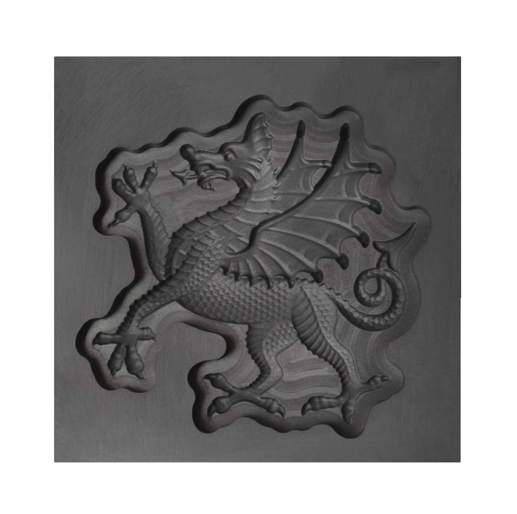 Large - Flourish Dragon 3D Graphite Ingot Mold, 3DMLD-0060