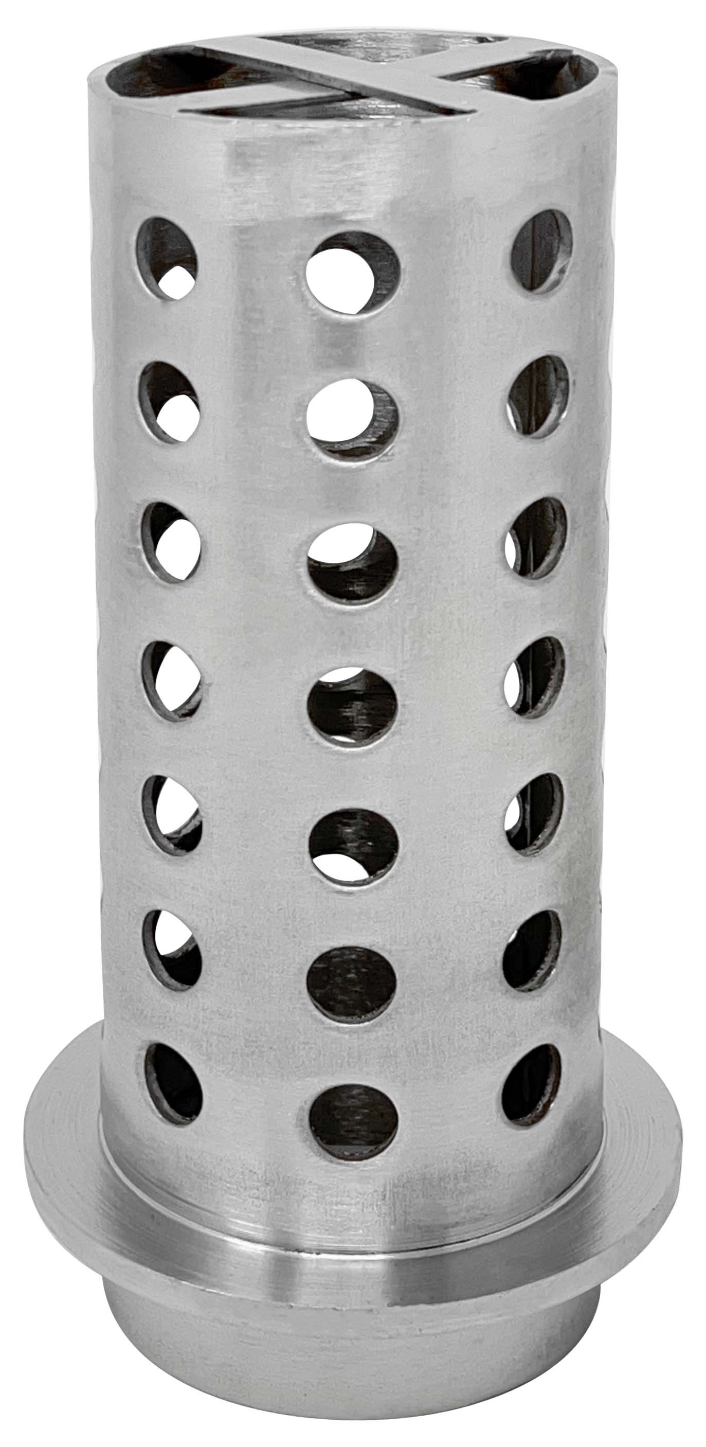 3" x 8" Perforated Stainless Steel Flask
