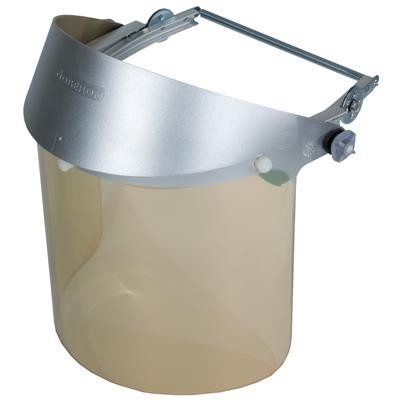 Oberon Clear Gold Reflective Face Shield with Ratchet Headgear 