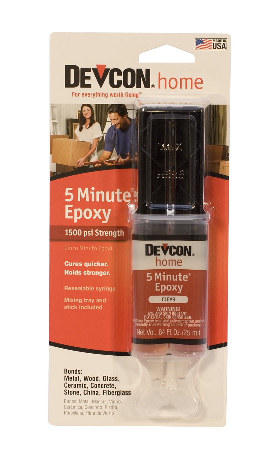 Devcon 5-Minute Epoxy - 1 Oz Syringe Tube