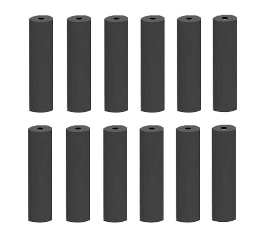 Silicon Polishers Unmounted - Medium (Black) Cylinder, Pk/12