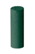 Gold Polishers Unmounted - Medium Grit Green Cylinder, Pk/100
