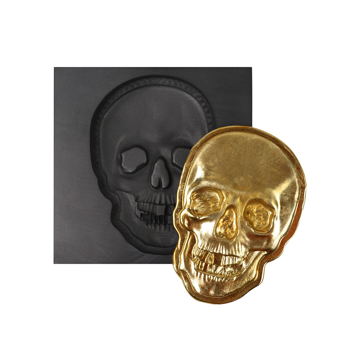 Medium - Skull 3D Graphite Ingot Mold