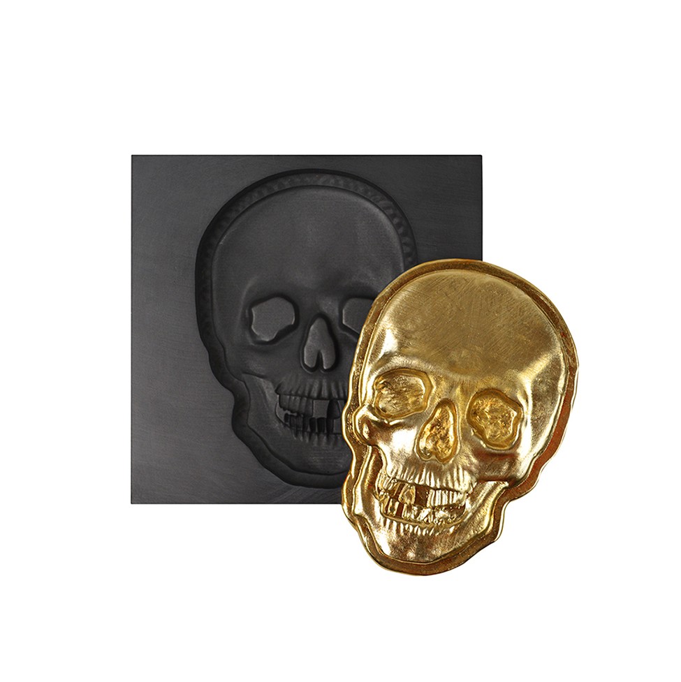 Small - Skull 3D Graphite Ingot Mold , 3DMLD-0004