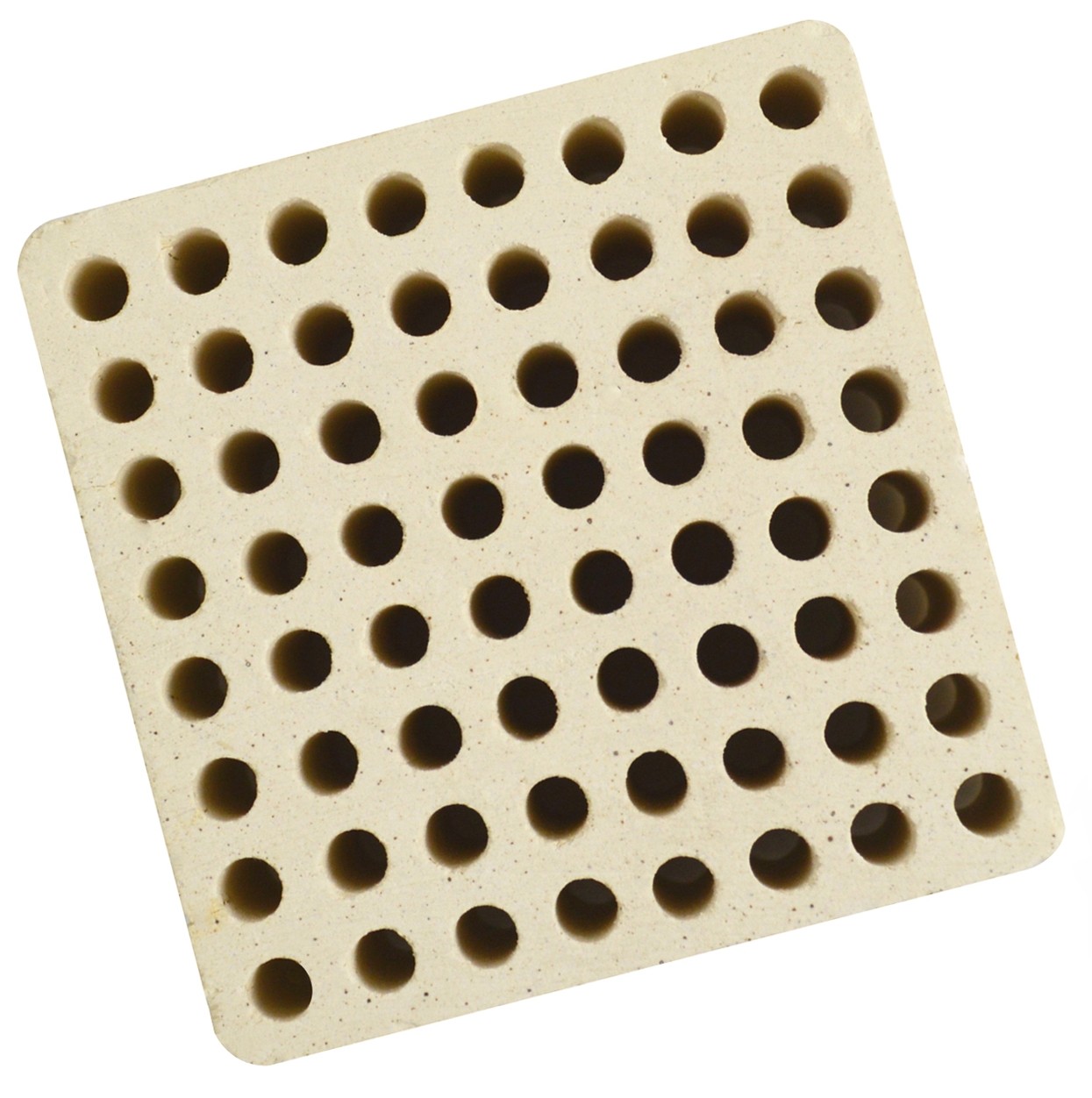 Honeycomb Ceramic Block Square with 64 Holes (4 mm Diameter) 