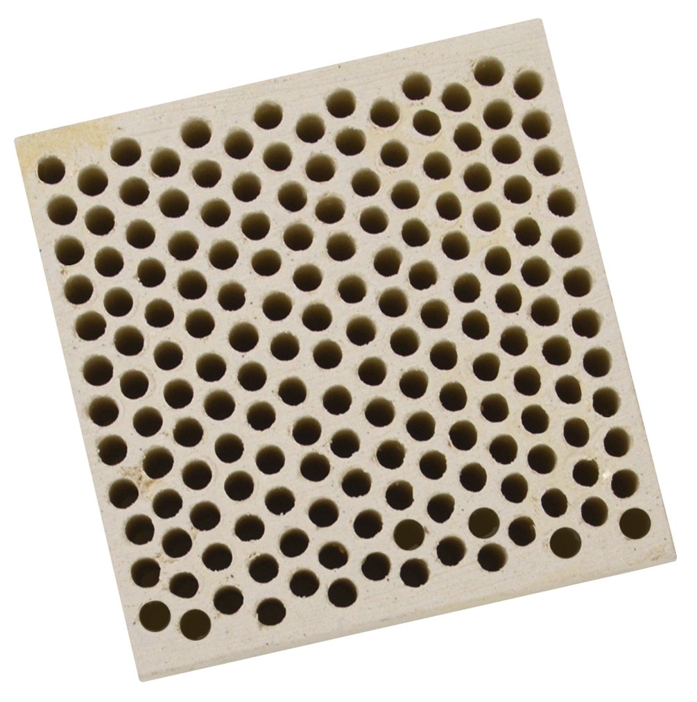 Honeycomb Ceramic Block Square with 168 Holes (2 mm Diameter) 
