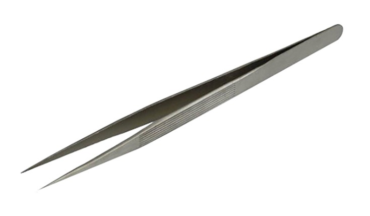 6-1/2" Stainless Steel Fine-Tipped Straight Tweezers