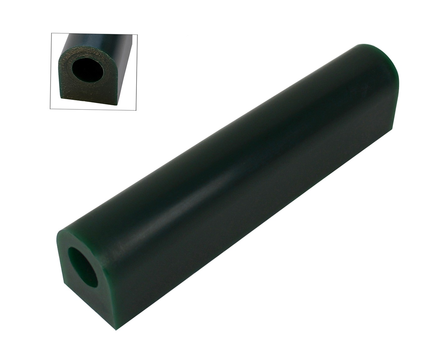 Wax Ring Tube - Dark Green Large Flat Side (FS-5)