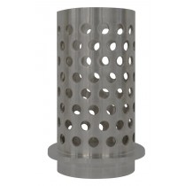 4" x 8" Perforated Stainless Steel Flask