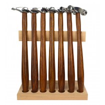 7-Piece Professional Hammer Set with Wooden Storage Stand