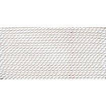 WHITE NYLON BEAD CORD #0 (priced per card, sold per pack of 10)