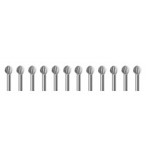 12-Piece Assorted Round Bur Set with Sizes 0.80 to 2.30 MM