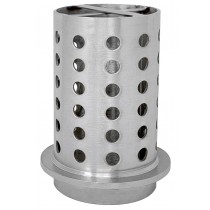 4" x 7" Perforated Stainless Steel Flask