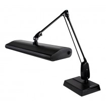Dazor® 2 Tube Fluorescent Light Desk-Type Lamp - Black, 110V with 33" Reach