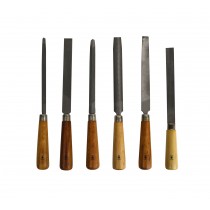 Set of 6 Wax Carving Files with Wooden Handles