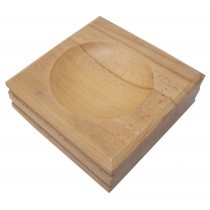 Large Double-Side Wooden Dapping Block with 2 Impressions
