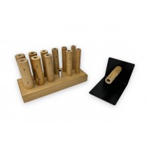 12 Piece Wooden Multi Ring Mandrel Set with Wooden Stand