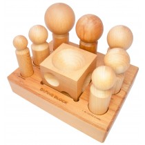 Wooden Dapping Punch & Block Set of 8 Pcs. On wooden Base