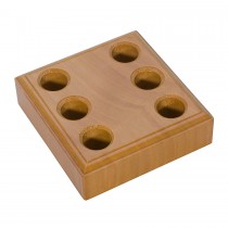 Wood Plier Block w/ 6 Holes 