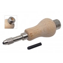 Wooden Handle with Chuck for Polishing Motors - 1/8" Shank