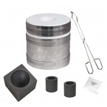 Deluxe Mini Pro Kiln Propane Furnace Kit with 2" x 1-1/2" Single Cavity Graphite Conical Mold