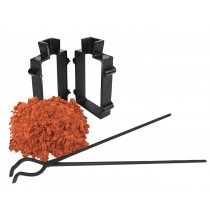 Sand Casting Set with 10 Lbs of Petrobond Sand Casting Clay, Tongs, & Cast Iron Mold Flask Frame