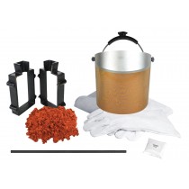 Sand Casting & Safety Gear Set with 5 Lbs of Petrobond, Mold Frame, Graphite Stir Rod, Flux, & Parting Powder