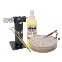 Advanced Soldering and Jewelry Making Kit with Aquiflux Flux, Annealing & Soldering Pan Set, Tweezers, and Butane Micro Melting Torch