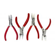 Nylon Jaw Pliers Kit: Round Nose, Flat Nose, Chain Nose, and Bow Adjustment Pliers
