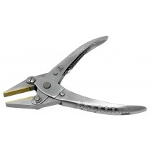 Flat-Nose Parallel Action Pliers with Brass Jaws