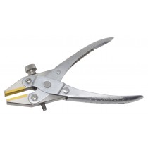 6-3/4" Brass-Lined Parallel Action Flat Nose Pliers with Adjustable Jaw Stop