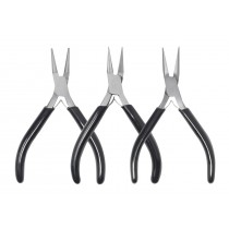 3-Piece Stainless Steel Pliers Set (Round, Flat, & Chain Nose)