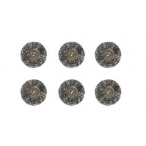Set of 6 Unmounted Steel Wire Wheel Brushes 