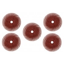 5 Pack of 3" Red Radial Discs - 220 Grit