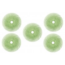 5 Pack of 3" Light Green 1 Micron Radial Discs