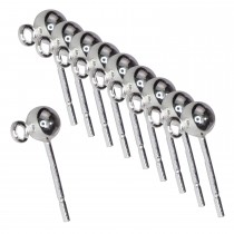4 MM Sterling Silver Ball Earring with Ring - 10 Pack