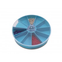 Round Gem Tray w/ 10 Compartments