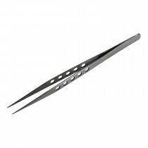 165 mm 6-1/2" Straight Diamond Tweezers w/ Hole Grip