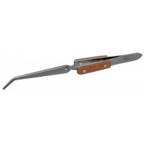 Tweezers Titanium With Fibre Grip, Style Curved 165mm