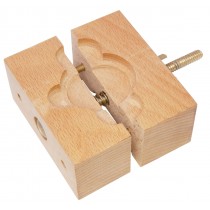 Movement and Case Holder Wood With Fly Nut Size 3.5 x 3.25 x 1.5