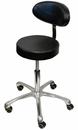 Jewelers Pneumatic Stool With Padded Back Support