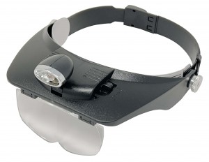 Maxview/Comfort Head Mount Loupe with Illuminating Visor w/ Four Interchangeable Lenses