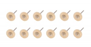 12/Pk of 1" Extra-Soft Mounted Rotary Brushes with 3/32" Mandrels 