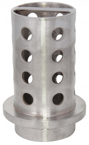 2-1/2" x 5" Perforated Stainless Steel Flask