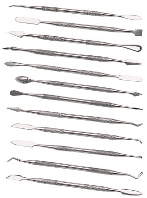 12 Piece Double-Ended Wax Carver and Spatula Set
