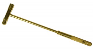 Interchangeable Brass Hammer with Brass, Nylon, & Fiber Heads