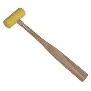 1" Yellow Nylon Hammer With Oval Handle
